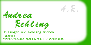 andrea rehling business card